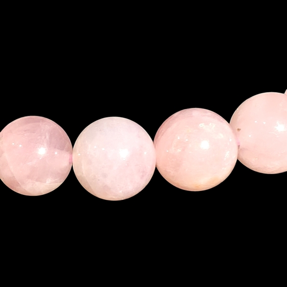 Lavender Rose Quartz Bracelet Natural Stones 8mm Stretches - Picture 6 of 7